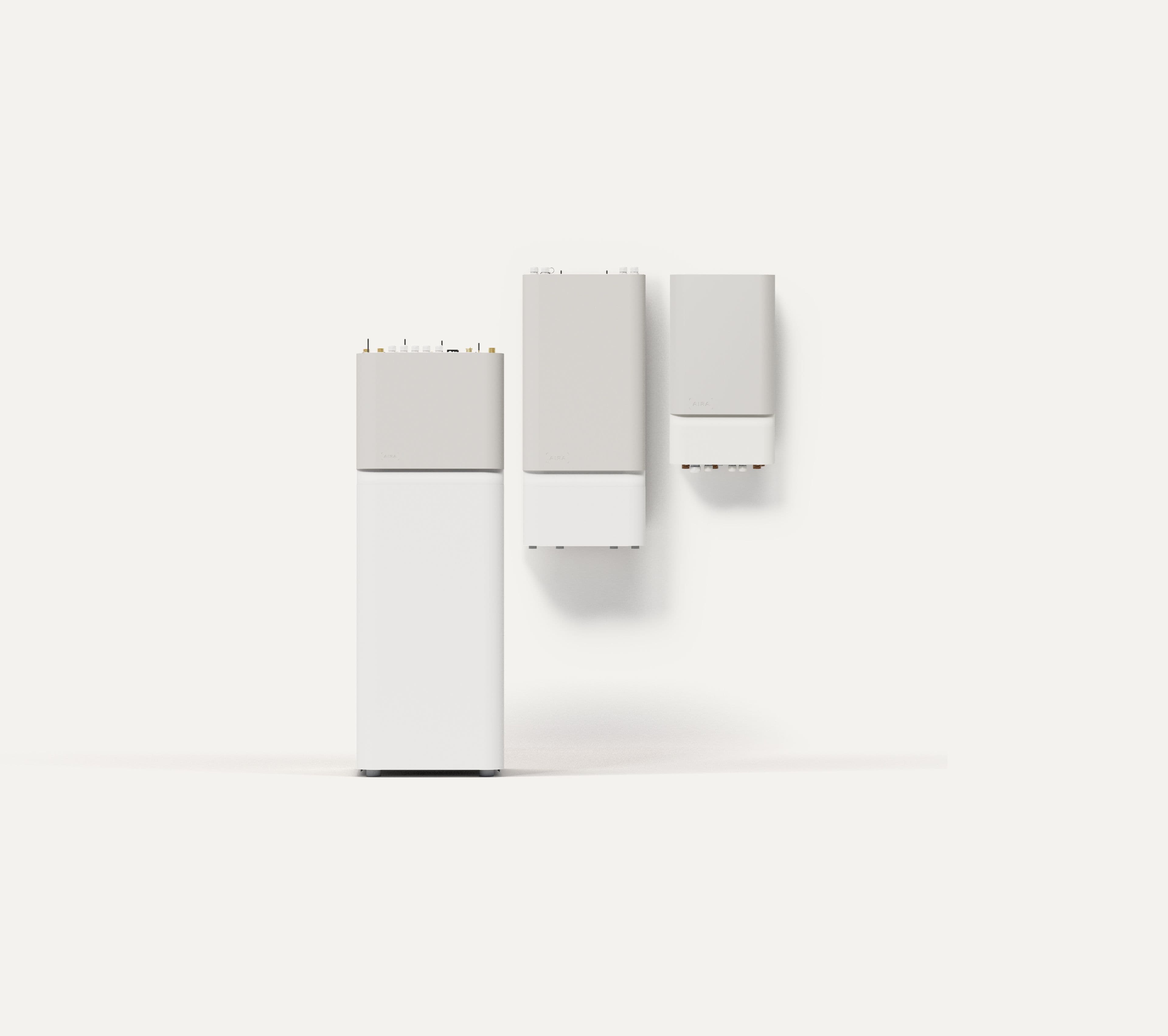 A picture of the Aira Indoor Units including the Indoor Unit and the Indoor Unit Compact