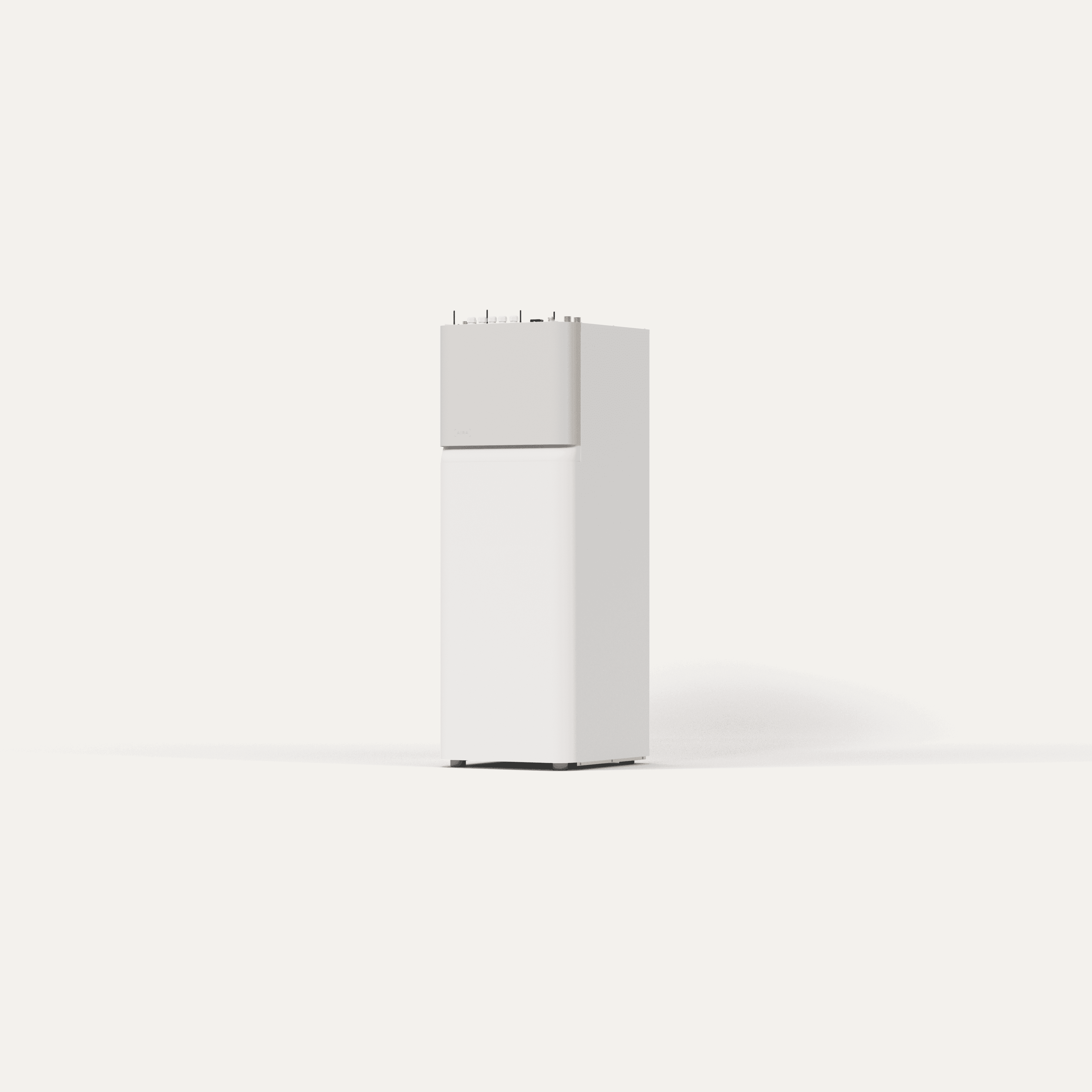 A rendering of the Aira air source heat pump 250 litre all in one unit