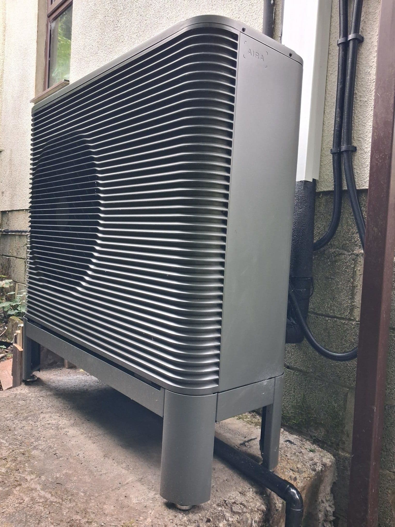 outdoor unit for Anna's heat pump installation